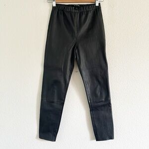 St. John Black Suede Leggings size 0